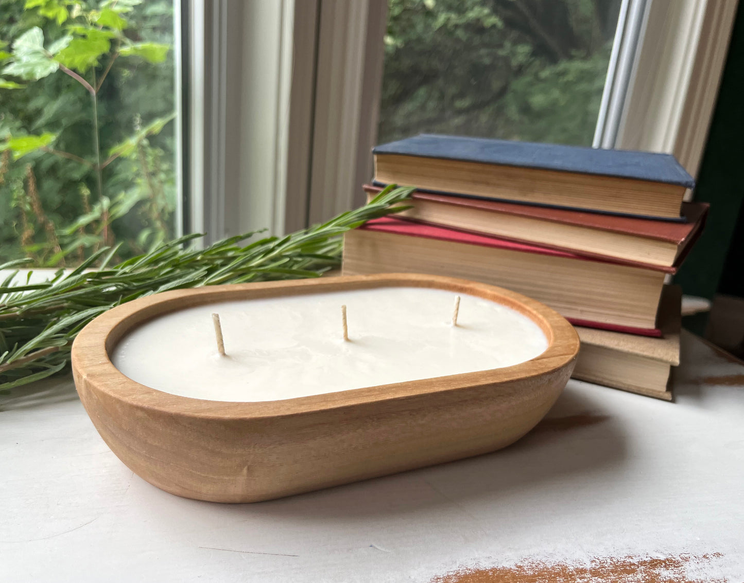 3 Wick Willow Dough Bowl Candle