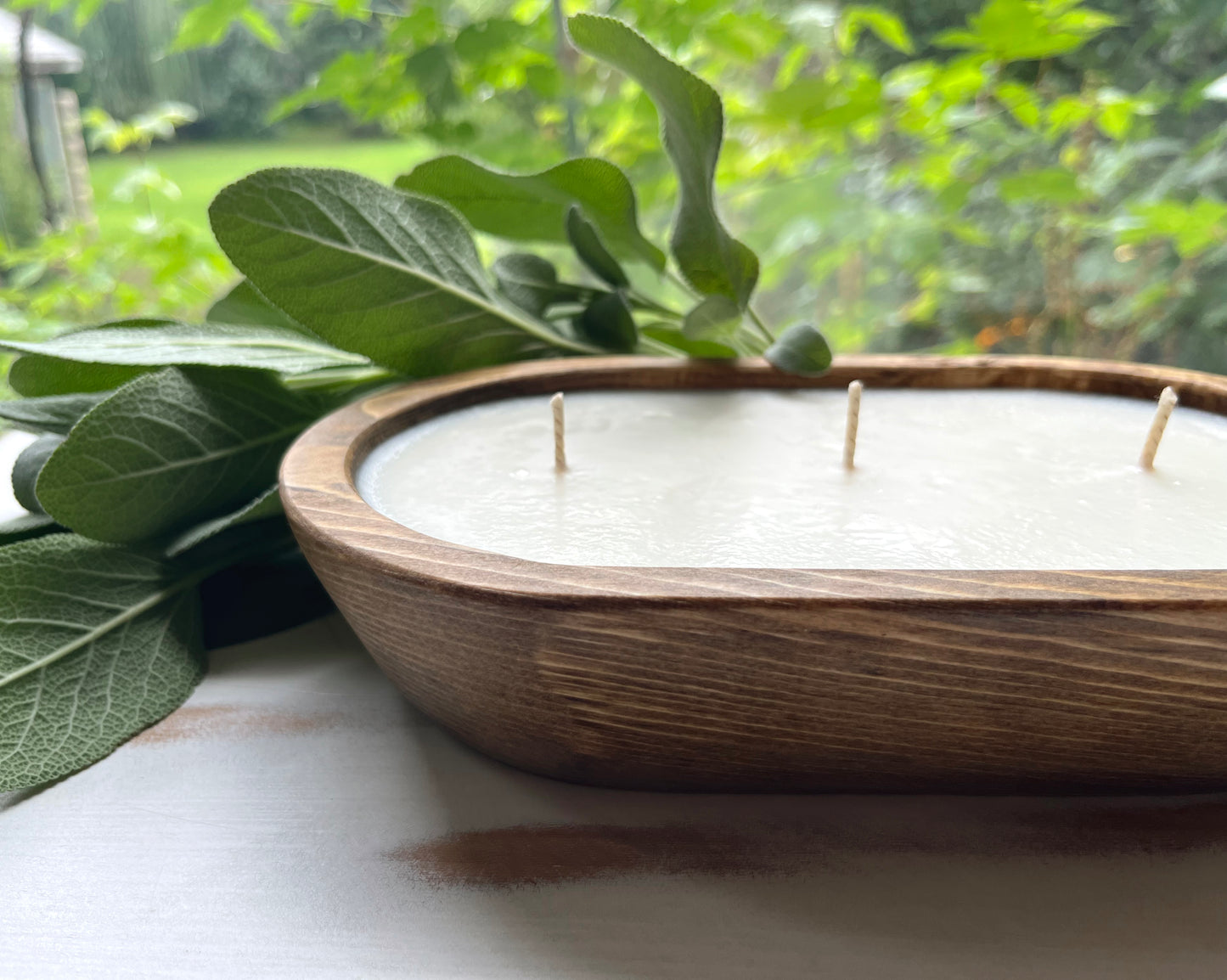 3 Wick Pine Dough Bowl Candle