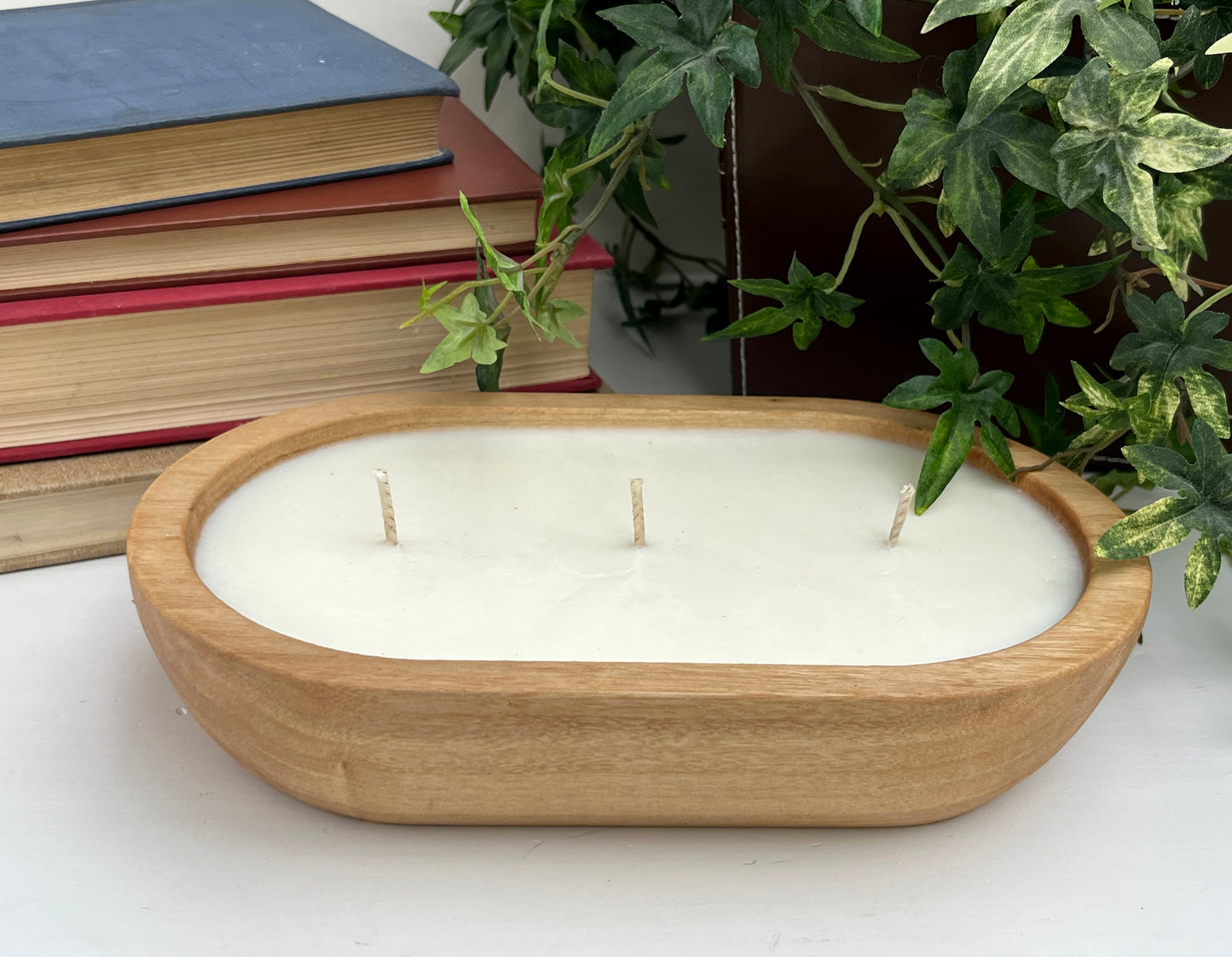 3 Wick Willow Dough Bowl Candle