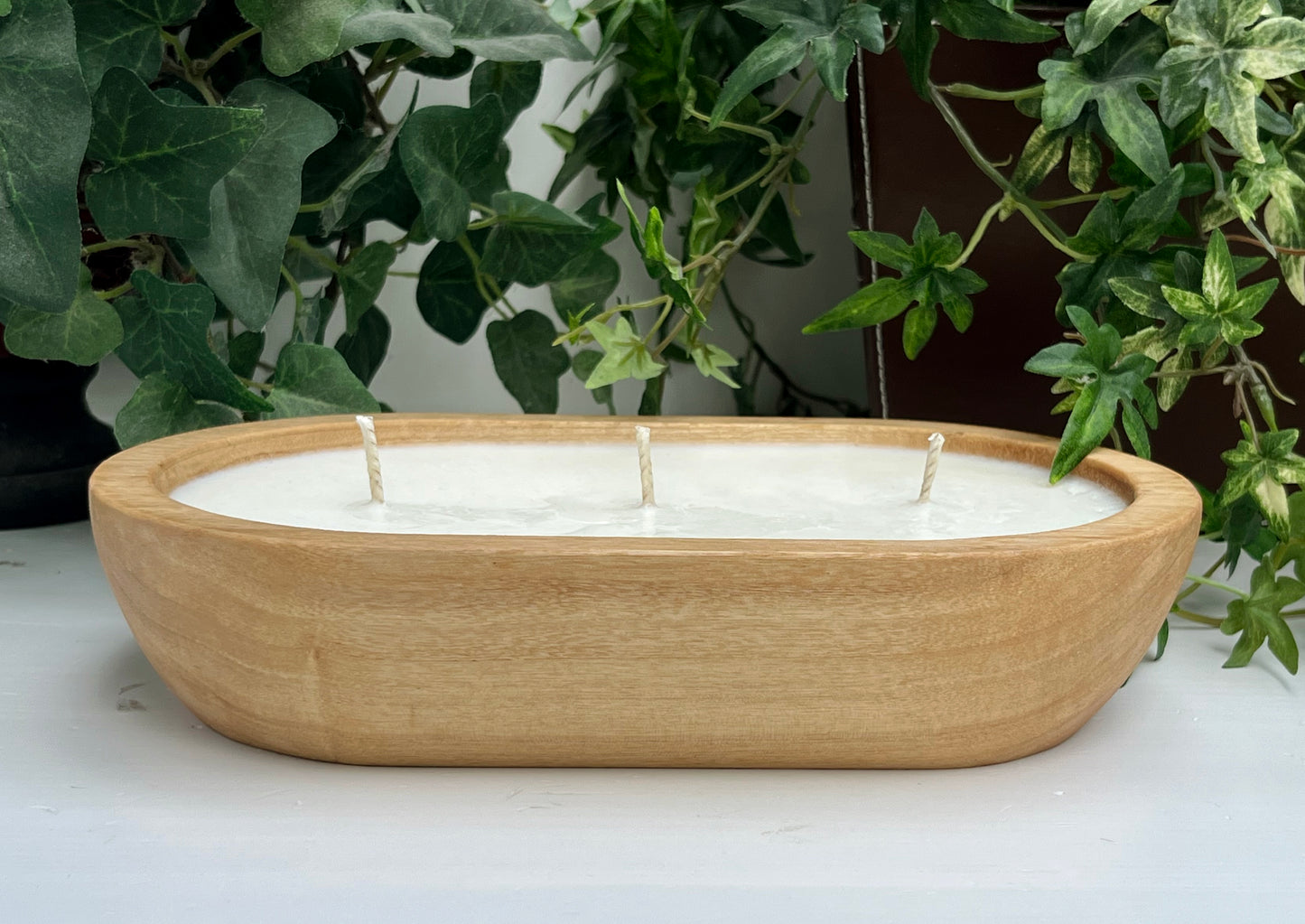 3 Wick Willow Dough Bowl Candle